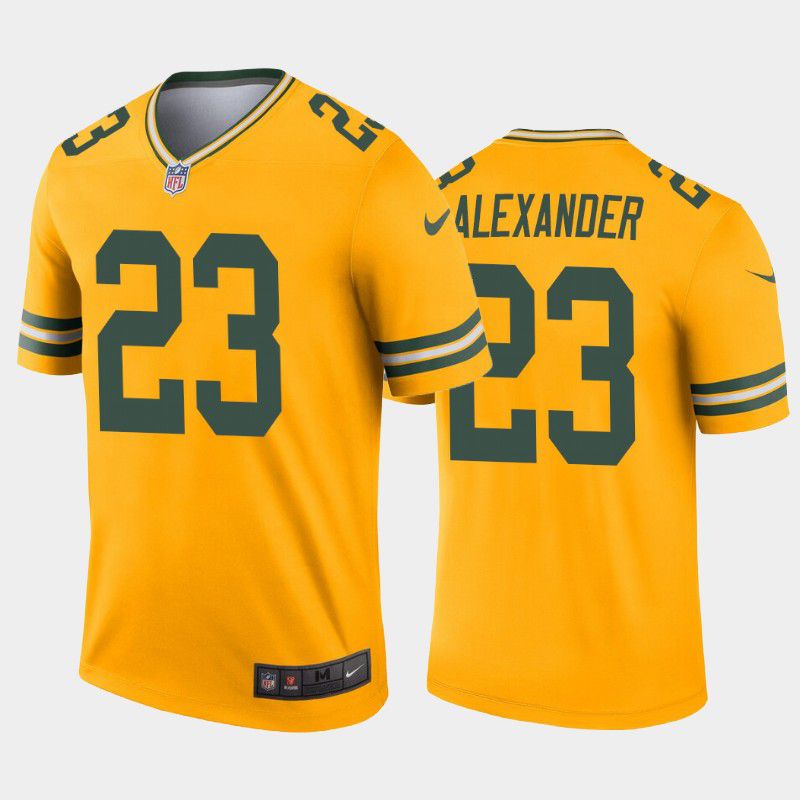 Men Green Bay Packers #23 Jaire Alexander Nike Yellow Inverted Legend NFL Jersey->->NFL Jersey